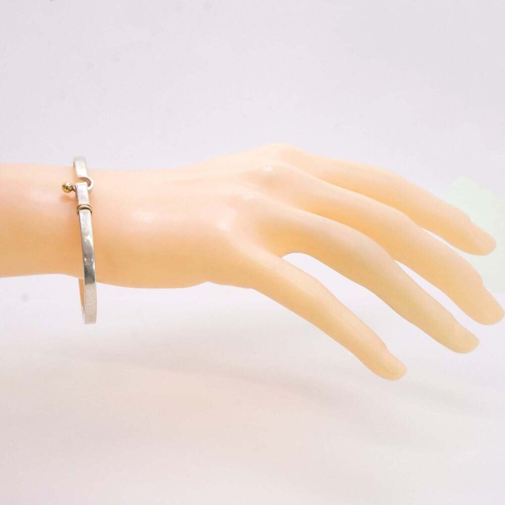 Tiffany & Co. Hook Eye Bangle, 18K Yellow Gold (KYG), Sterling Silver 925, Wo... - Picture 6 of 10